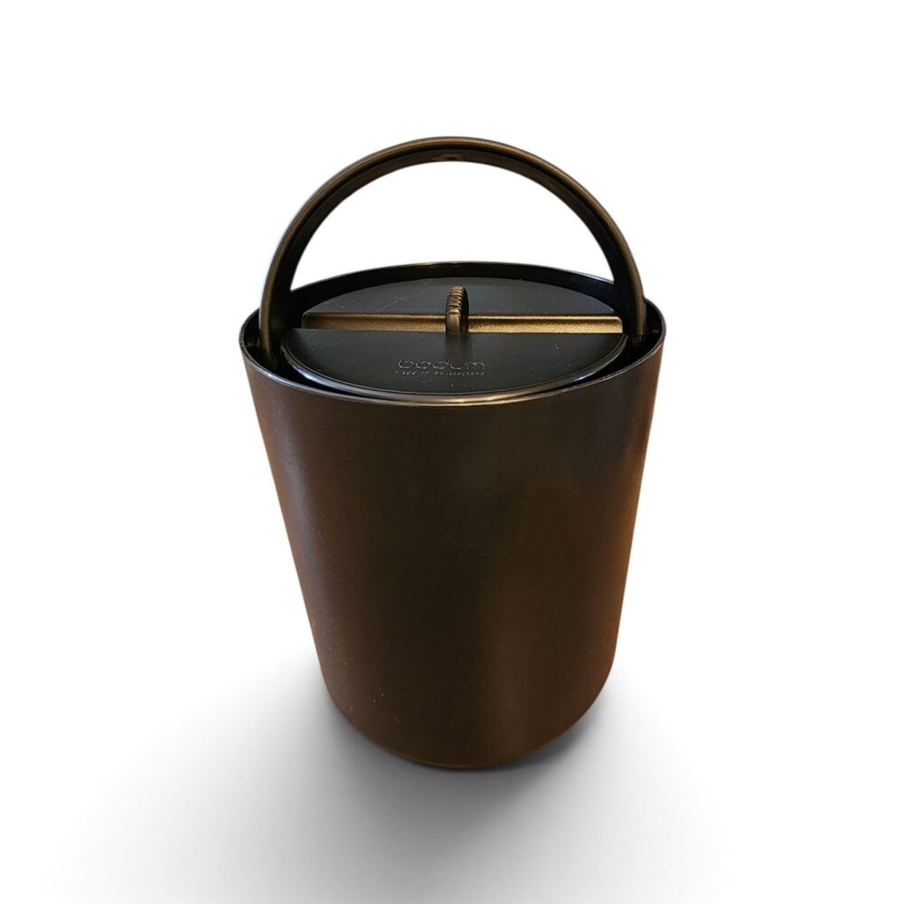 Vintage 1980s Bodum Oktett Ice Bucket Carsten Jørgensen Swiss Made Black